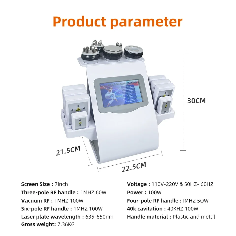 40K 6IN1 Professional KIM8 System Cavitation Slimming Machine