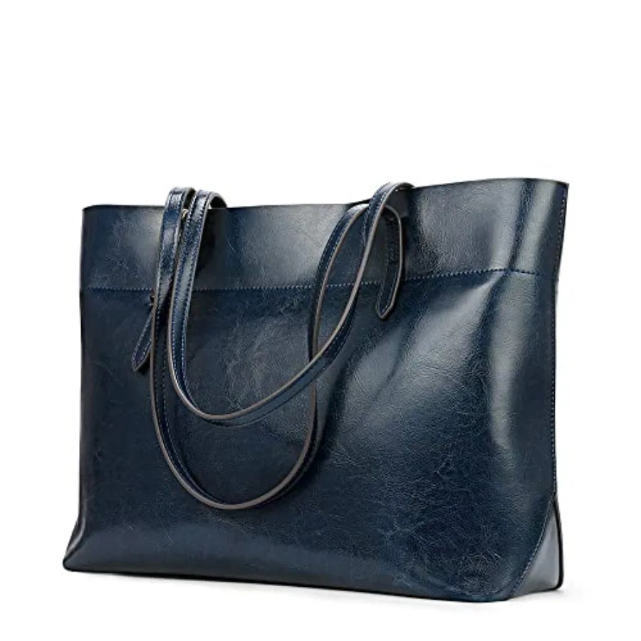 

Kattee Vintage Genuine Leather Tote Shoulder Bag for Women Satchel Handbag with Top Handles