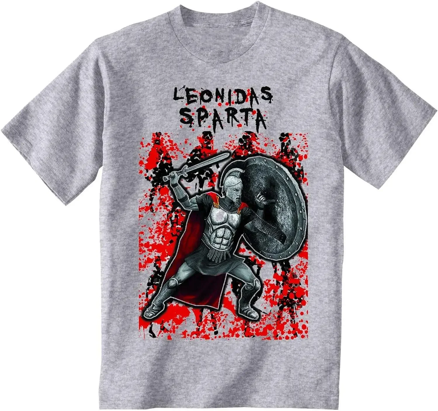 

Leonidas Sparta T-Shirt 100% Cotton O-Neck Summer Short Sleeve Casual Mens T-shirt Size S-3XL