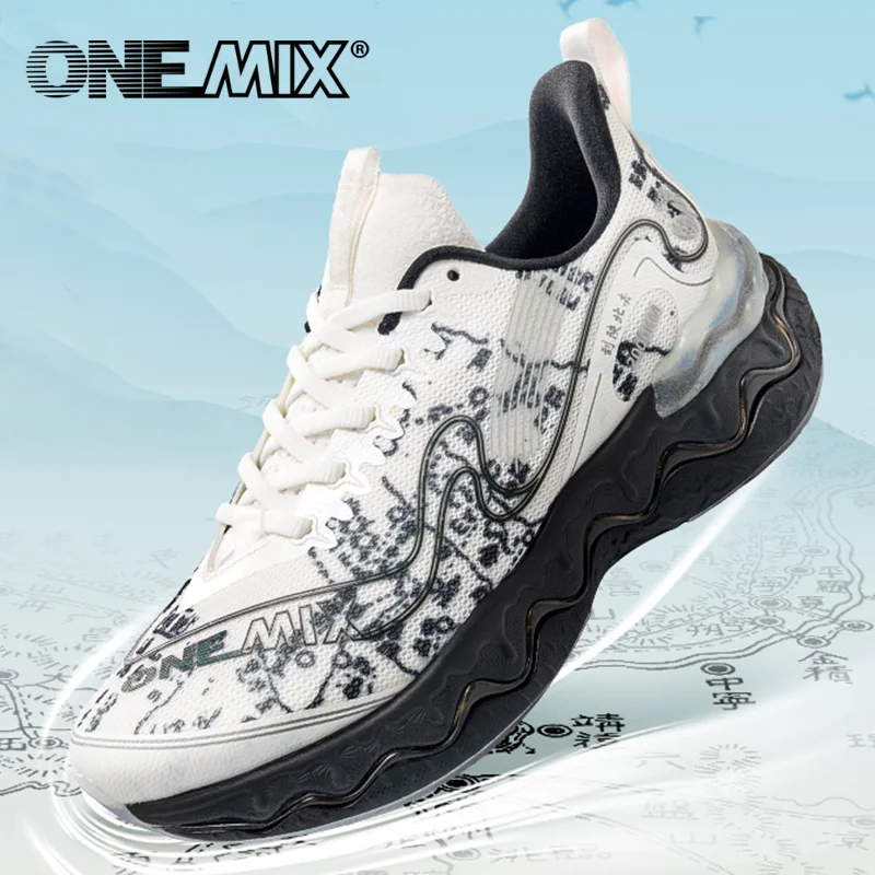 

ONEMIX Professional Running Shoes Men's Ultralight Cushioned Sports Shoes Soft Elastic Breathable Casual Shoes Women