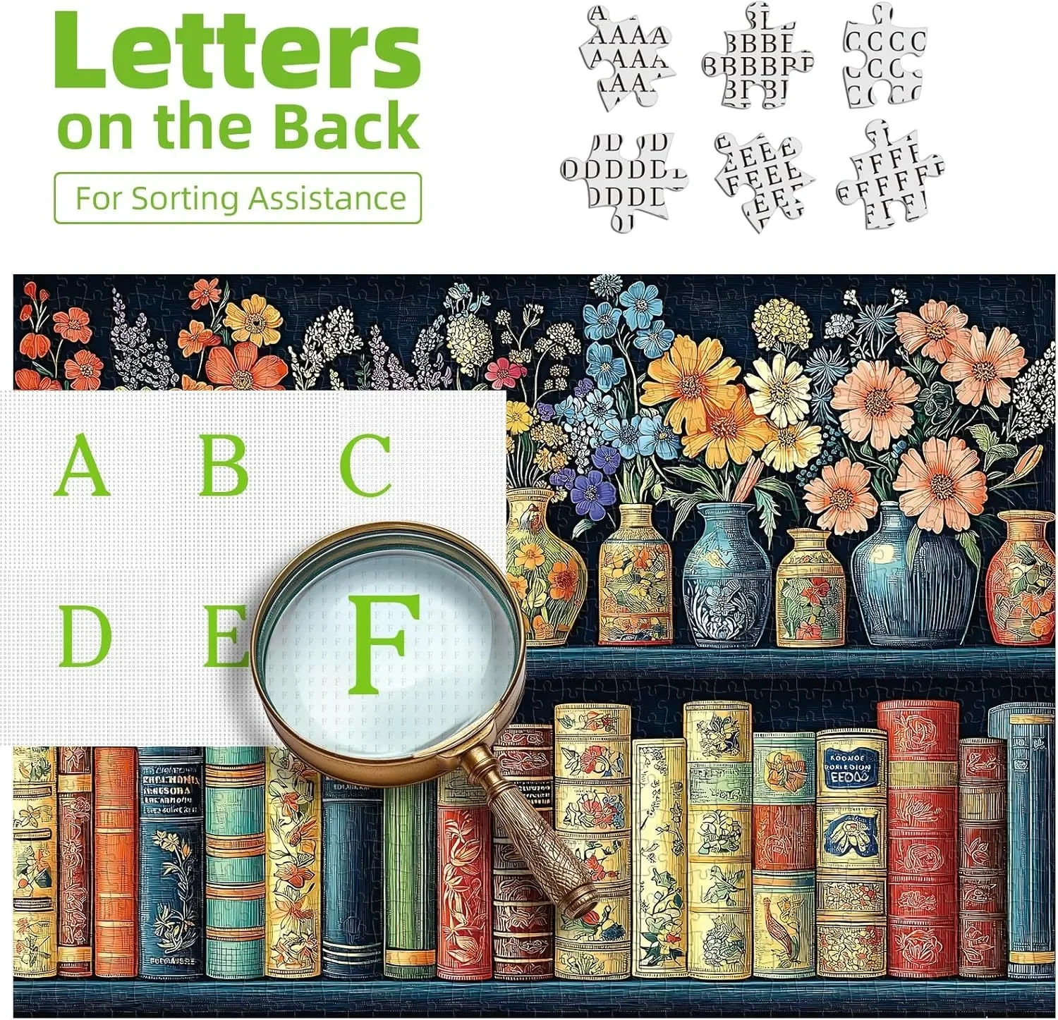木製パズル 1000/500/300 ピース古典的な花瓶と本棚ジグソーパズル家族アクティビティゲーム寝室リビングルームの装飾