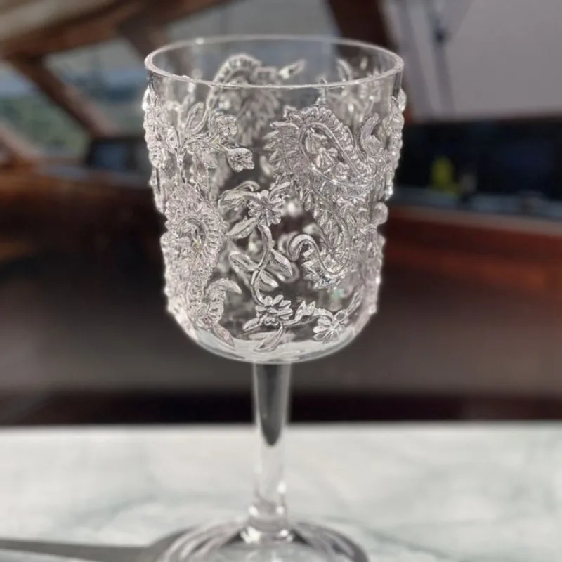 

4 шт. бокалы для вина 13 унций акриловые небьющиеся красные и белые винные стаканчики пластиковые небьющиеся многоразовые вечерние обеденные напитки