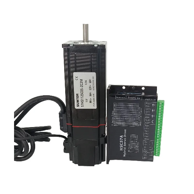 Nema 23-Schrittmotor 57HS112SCES-ZC2M + HSC57A-ZX Schrittmotor mit geschlossenem Regelkreis und Bremse und Treiber-CNC-Kit