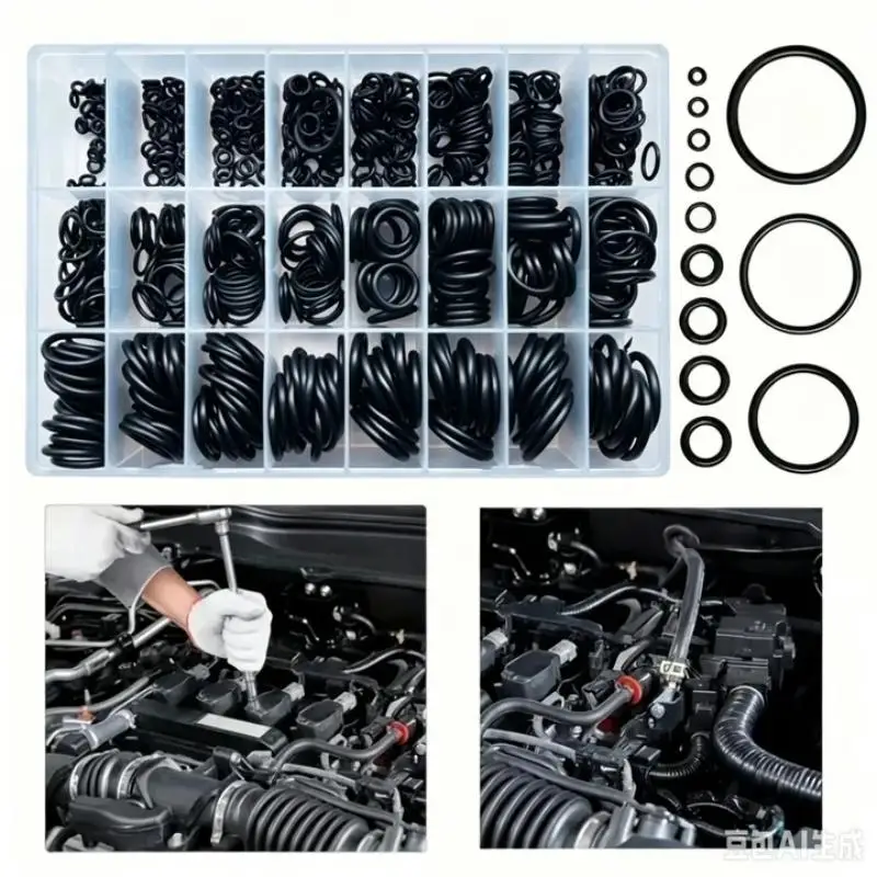 1200-teiliges NBR O-Ring-Set 1200/270/225-teilig, hitzebeständige Gummi-Öldichtungen, Reparaturwerkzeug für Sanitär- und Wartungsarbeiten – Detail 3