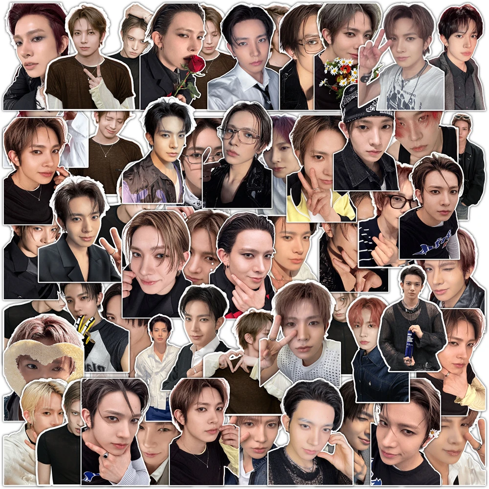 55PCS New Album Stickers Lee Heeseung DEATH OF ME KPOP Celebrity Photos Waterproof Decorative Stickers Gift