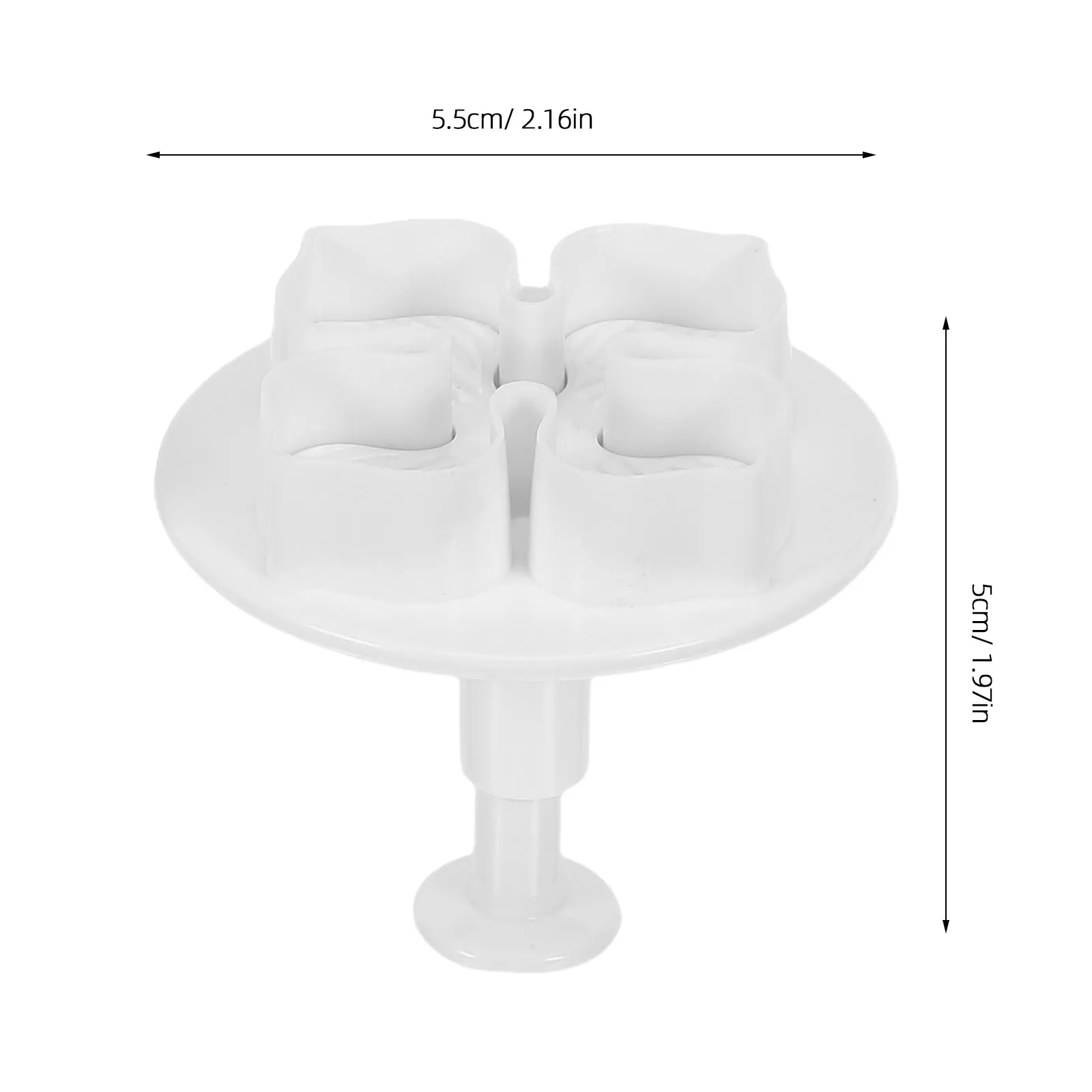 3Pcs Hydrangea Sugarcraft Plunger Cutters White Food-Grade Plastic Fondant Mold Set for Cakes Cookies Marzipan Petal Paste DIY