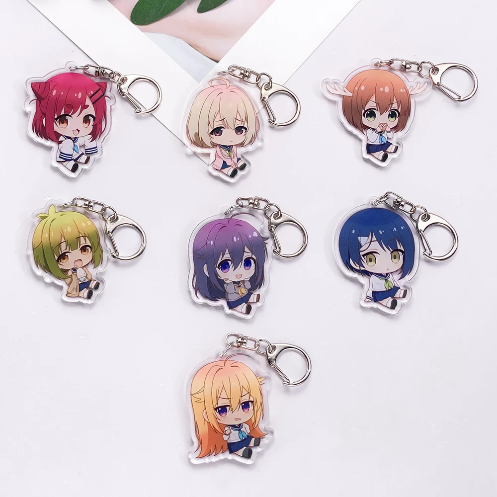 Anime Characters Kano Noko Funny Acrylic Cute Keychain Accessories Bag Charm Creative Backpack Pendant Keyring Gifts For Fans