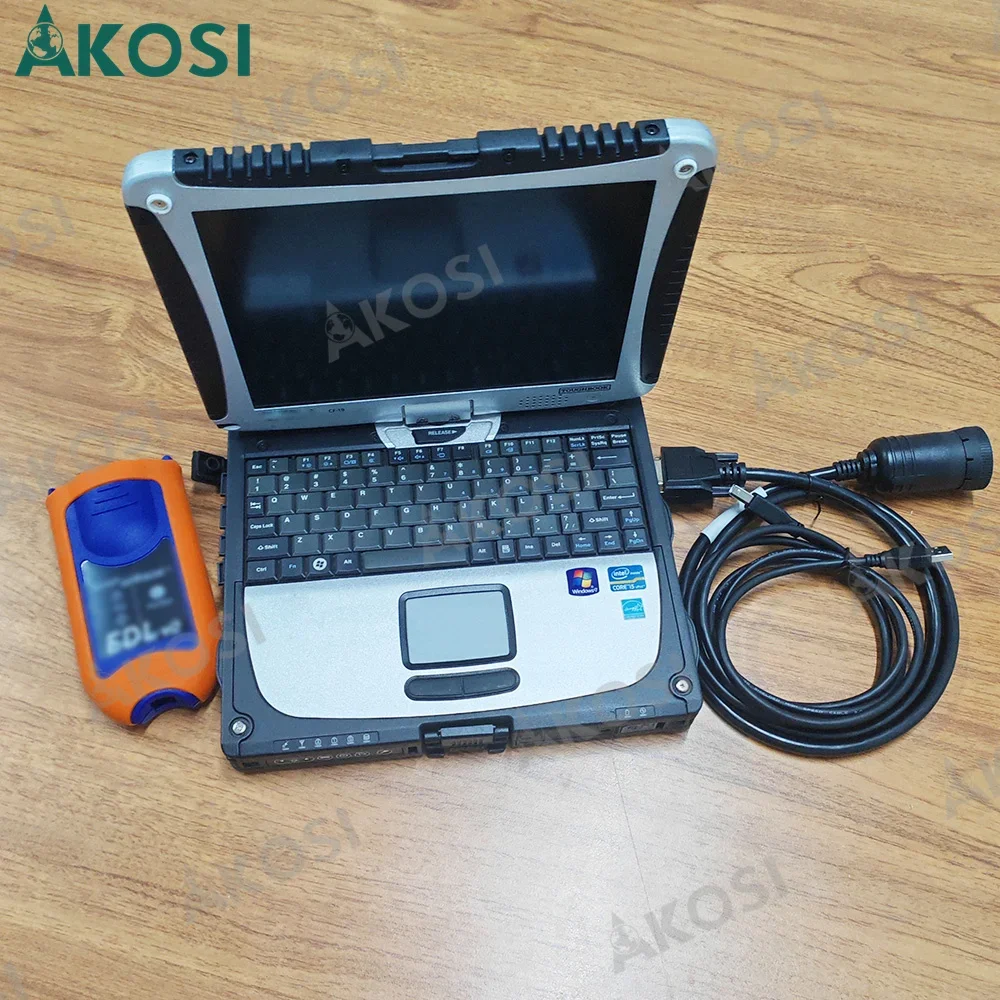 V5.3 AG CF Service EDL V2 Diagnostic kit Agriculture Construction tractor truck Diagnostic tool+CF19 laptop ready to use