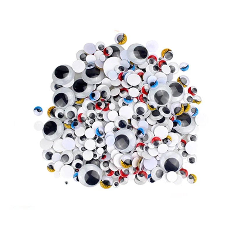 100 sztuk/200 sztuk samoprzylepne Googly Wiggle Eyes dla majsterkowiczów Scrapbooking projekty rzemieślnicze DIY akcesoria dla lalek oczy ręcznie robione zabawki GYH — zdjęcie 2