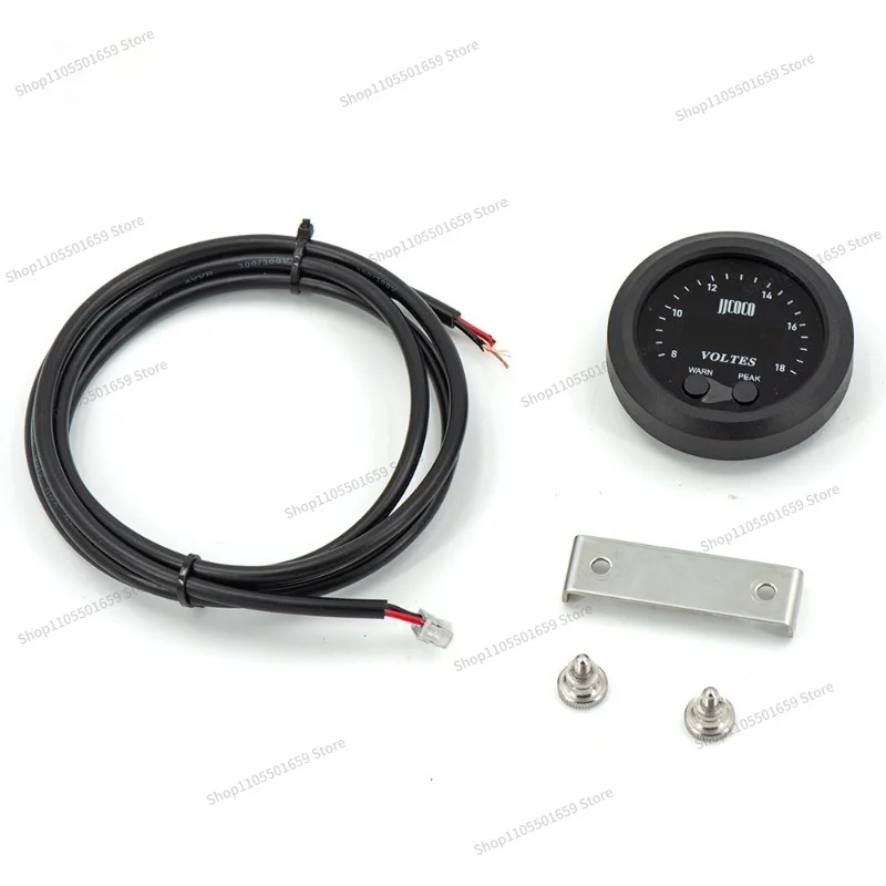 For car modification 52MM ultra-thin round red LED display 8~ 18V voltage measurement meter