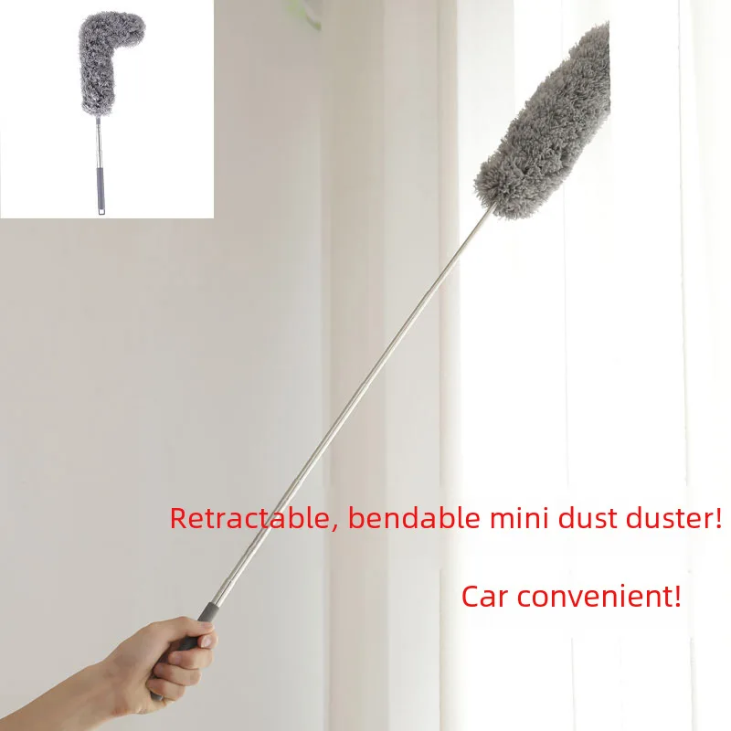 Cleaning Duster Retractable Electrostatic Dust Removal Feather Duster Ultra Fine Fiber Car Brush Household Ceiling Sweep Duster