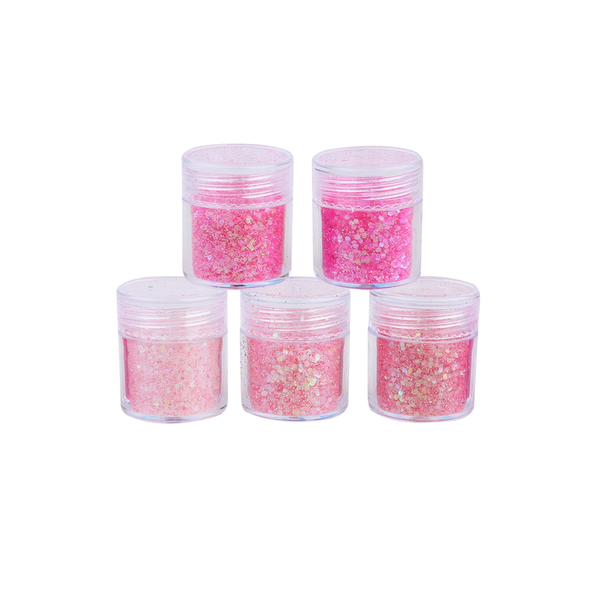 5 Stuks Pailletten Nagel Dompelpoeder Kit 1Mm 2Mm 3Mm Fijne Gemengde Deeltjes Glinsterende Poeder Voor natuurlijke Langdurige Nagels Gemakkelijk