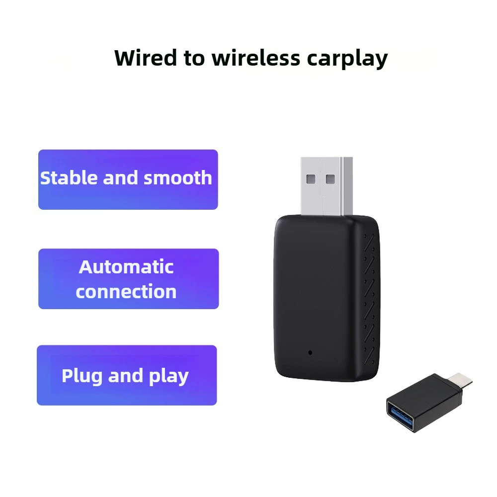 

Carplay Box Проводной к беспроводному автомобильному интеллектуальному адаптеру Автомобильное интеллектуальное соединение 2 в 1, мини-адаптеры Carplay и Auto