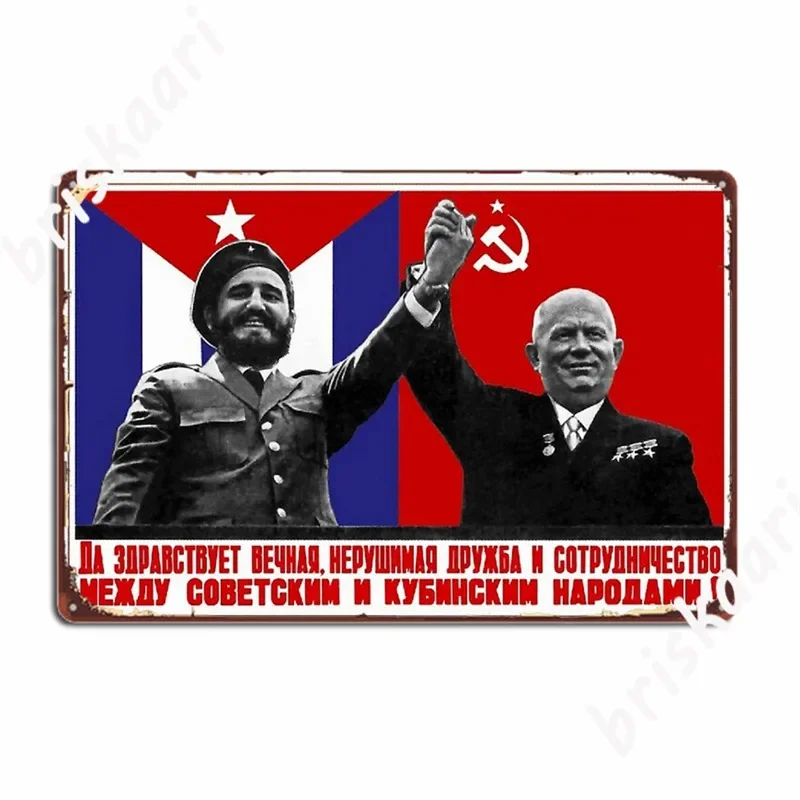 Soviet Propaganda Cccp Communism Metal Signs Club Home Garage Club Vintage Garage Decoration Tin sign Posters