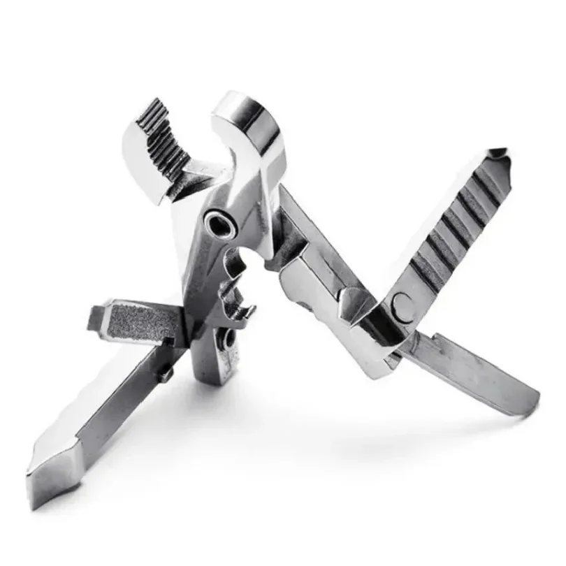 10in1 Stainless Steel EDC Portable Foldable Mini Pliers Multitool Outdoor Survival Camping Screwdriver Clamp Pocket Gear Kit