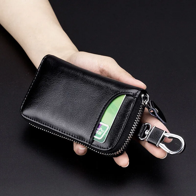 Fashion Key Holders Men Women Key Bag Organizer Zipper Pouch Car Key Wallet Housekeeper Keys Case with Id Credit Card Holders