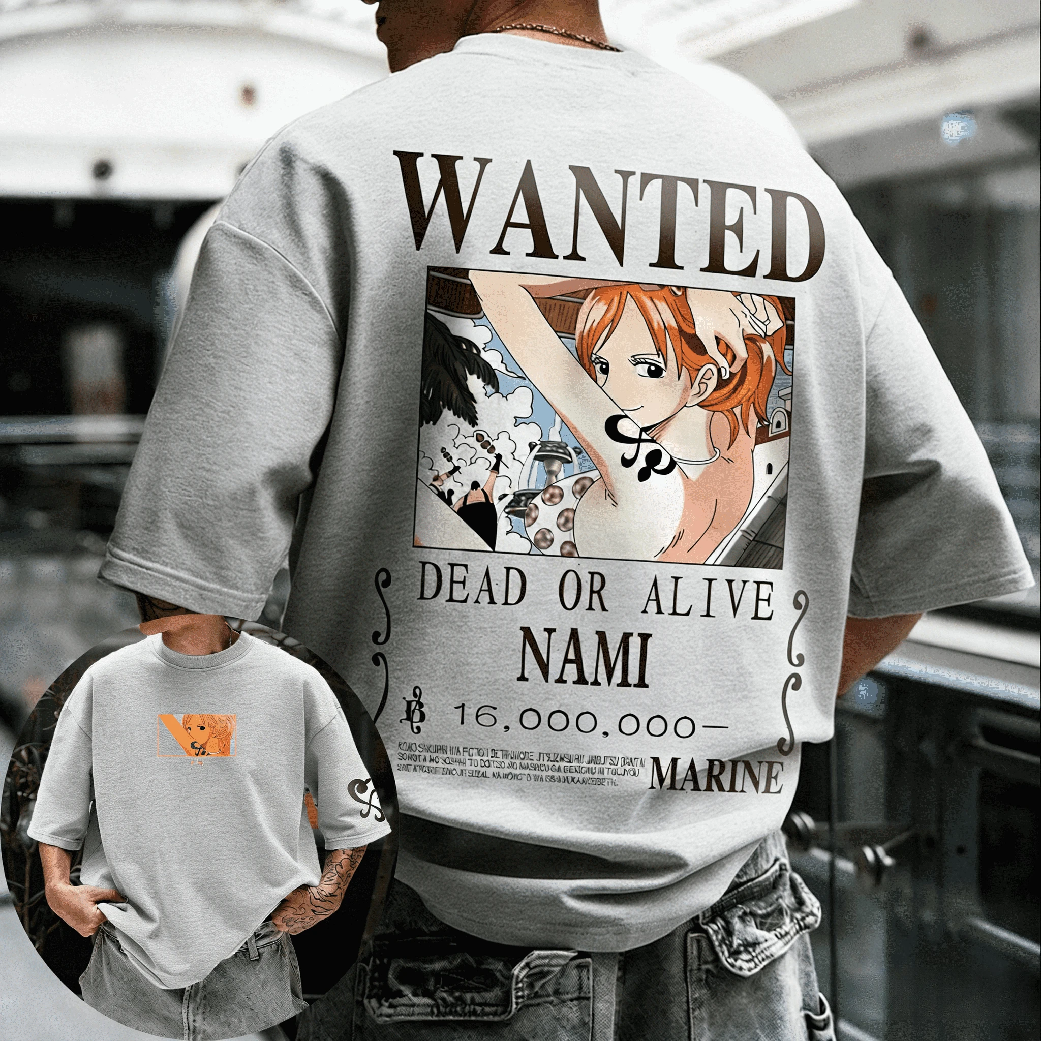 ONE PIECE Anime Nami Printed Cotton T-shirt 2026 Summer New Men's