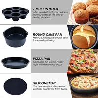 7 Inch / 8 Inch Air Fryer Accessories 12pcs/set For /GOWISEUSA/COZYNA/COSORI/Ninjia and Air Fryers airfryer accessories