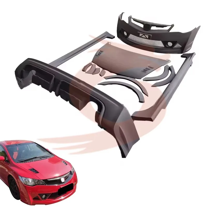

Apollo High Quality Large Surround Auto Body Kit For Civic Modification Upgrade FD2 RR Model Front And Rear Bumper 2006-20
