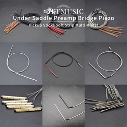 12pcs Soft Acoustic Guitar Preamp Bridge Saddle Piezo Under Pickup Rod Piezo for Guitar Ukulele Bass Violin Guitar Accessories