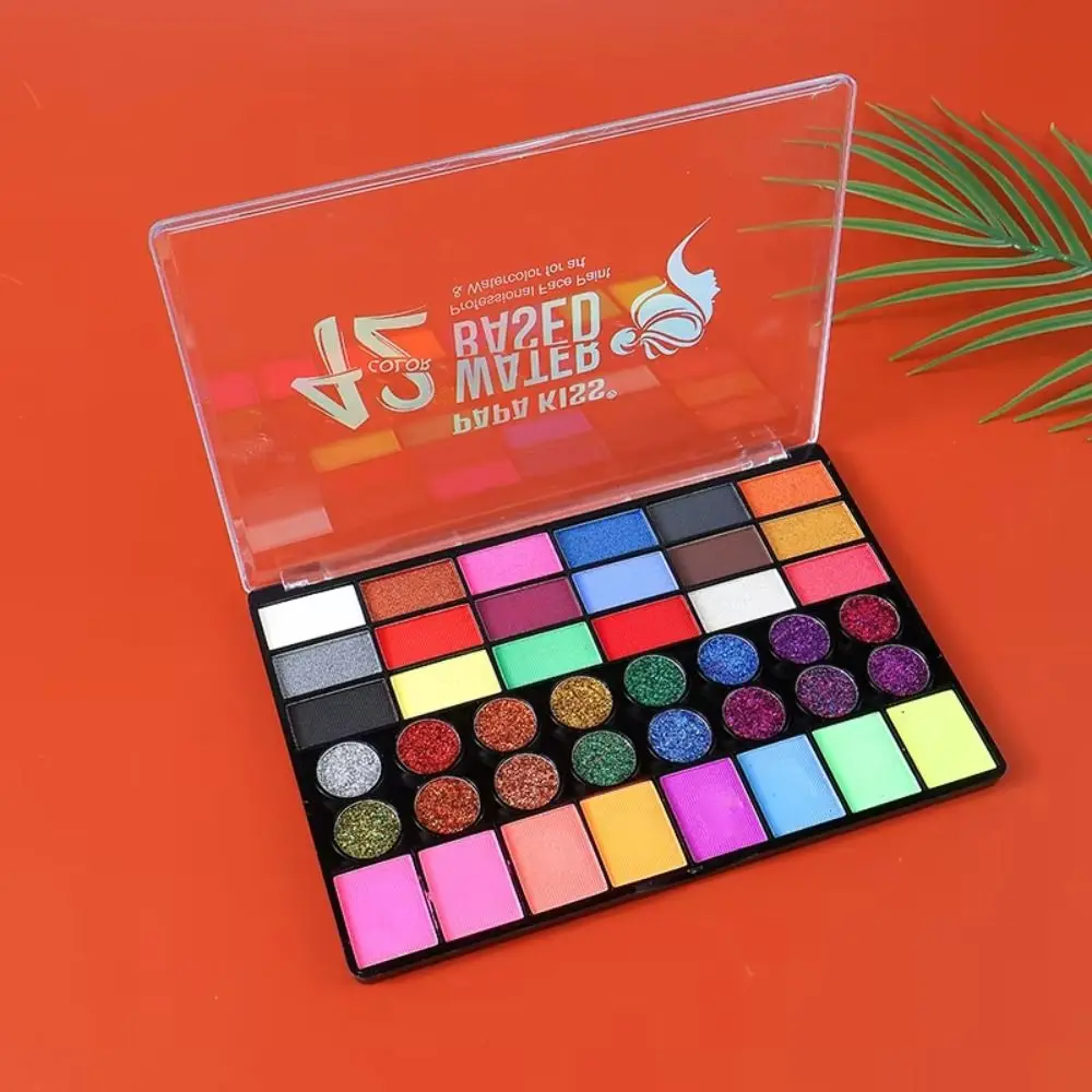 Kit di pittura per il viso corpo multicolore di bellezza Trucco Impermeabile Body Art Pittura Tattoo Clown Face Painting Palette Festival