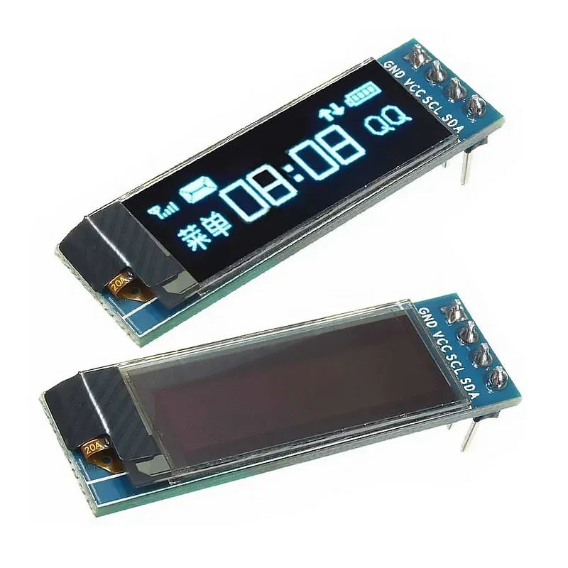 Imagem -04 - Módulo de Exibição Led para Arduino Branco Azul Oled Lcd Iic Comunique-se Rohs 091 128x32