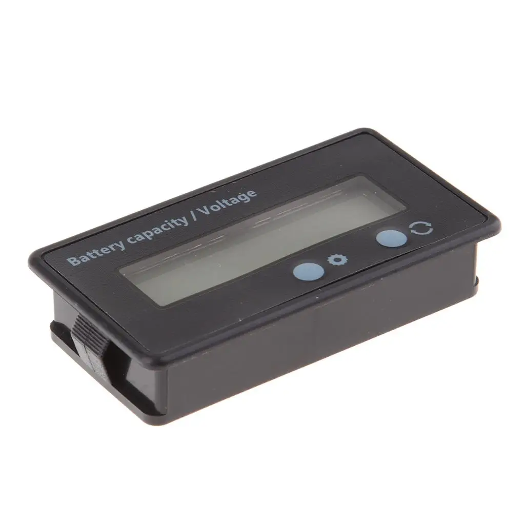 Battery Capacity Indicator LCD Screen Plastic Digital Voltmeter Tester for Lead Acid and Lithium Series Multi-use