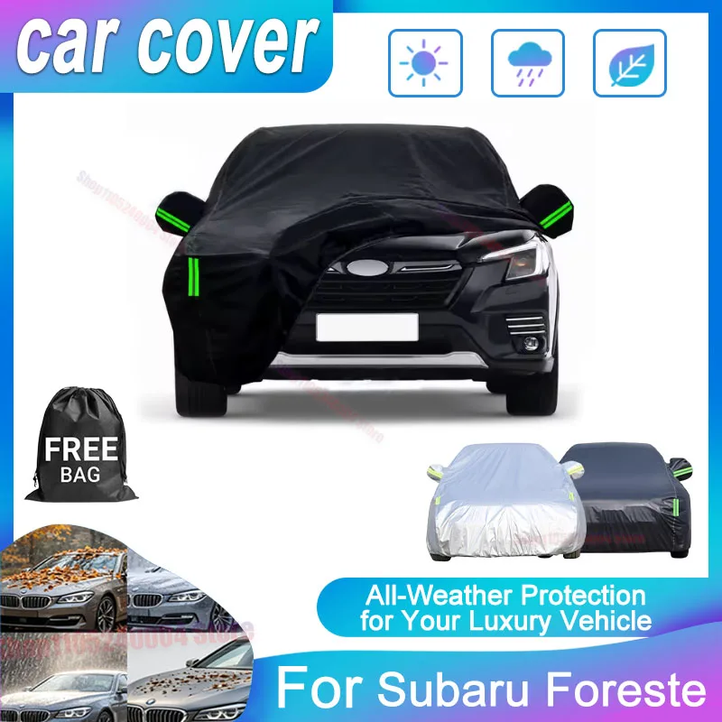 Oxford Cloth Full Car Cover For Subaru Forester, Outdoor Waterproof Four Seasons Sun UV Rain Snow Dust Vehicle Protector