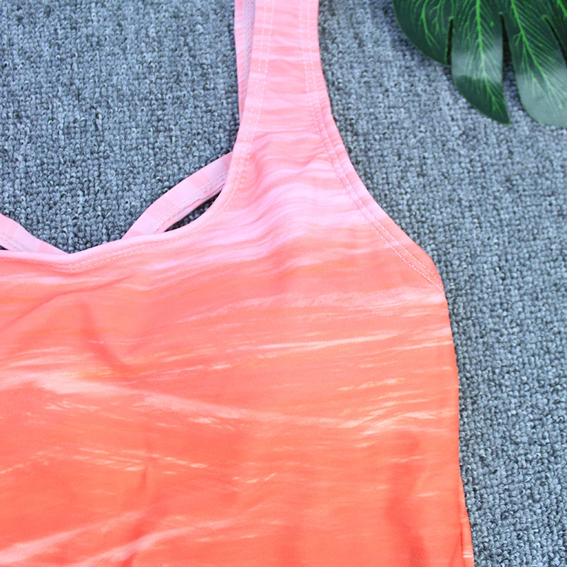 مثير 2025 رفع مجموعة البكيني ملابس السباحة Biquini ملابس السباحة قطعة واحدة Monokini الصيف البرازيلي طباعة عارية الذراعين ثوب السباحة بحر