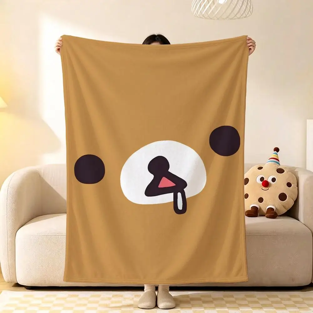 Super Warm Rilakkuma Throw Bedding Home Decoration For Kids Adults Warm Flannel Soft Comfortable Home Bed