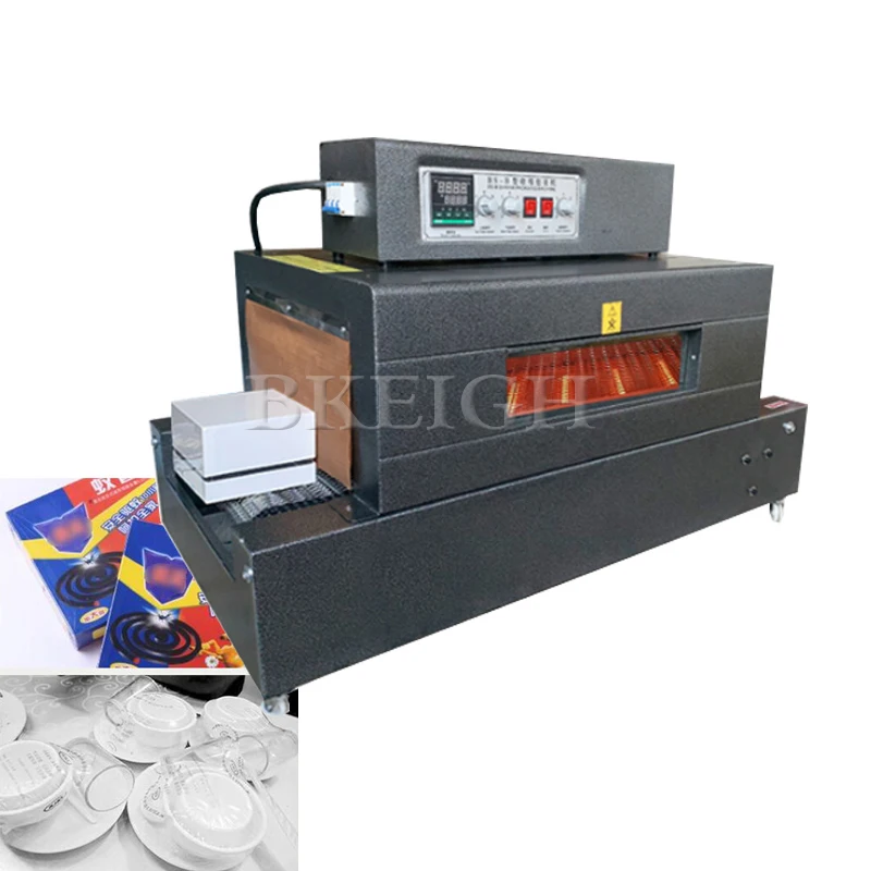 Fully Automatic Film Heat Shrink Machine For Bottles, Cosmetics, Tableware, Plastic Sealing And Packaging