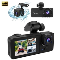 3 Channel Dash Camera For Car 1080P HD Car Camera Front Rear, Night Vision, 170°Wide Angle, Loop Recording