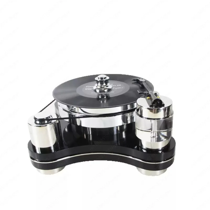 Minimalist Modern Vinyl Record Player Stainless Steel Model Room Hotel Clubhouse Living Room Ornament Decoration