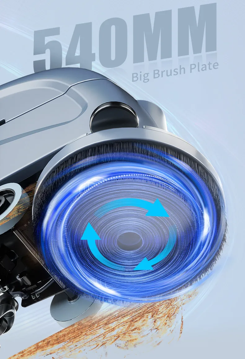 Industrial Machine to Clean Floor Electric Manual Scrubber Machine Floor Cleaning Equipment Shanghai Provided PLC Floor Sweeper