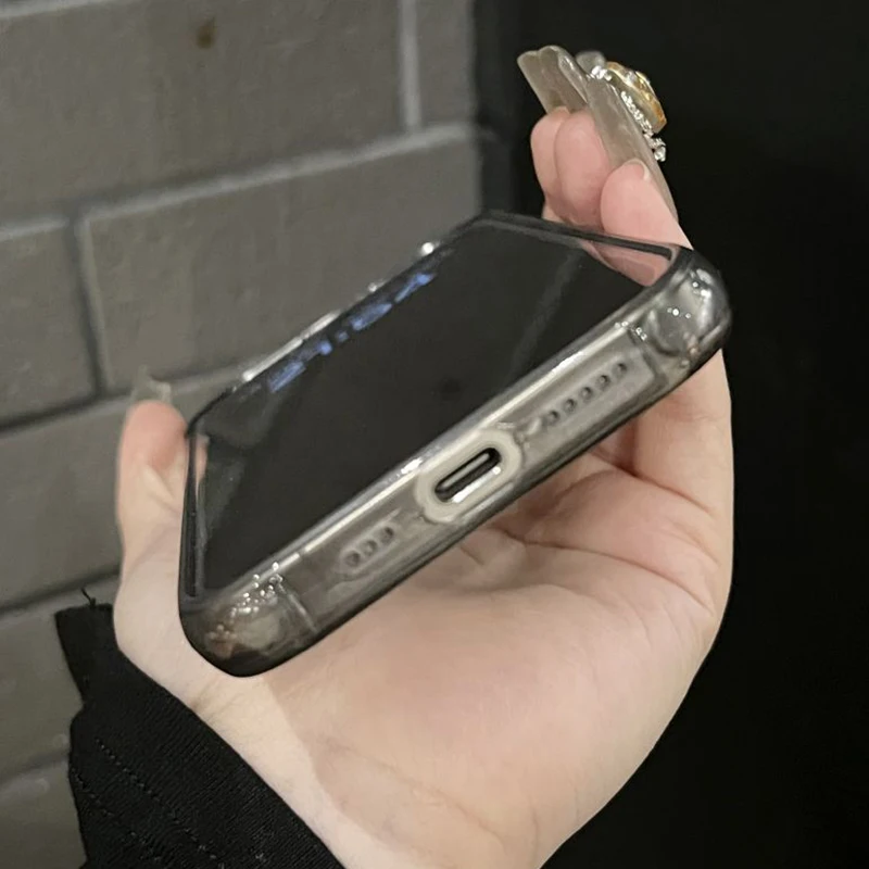 Fashion with Glitter Powder Lens Film Case for iPhone 16 15 14 13 12 11 Pro Max Plus Fall Prevention Anti-Fingerprints Cover