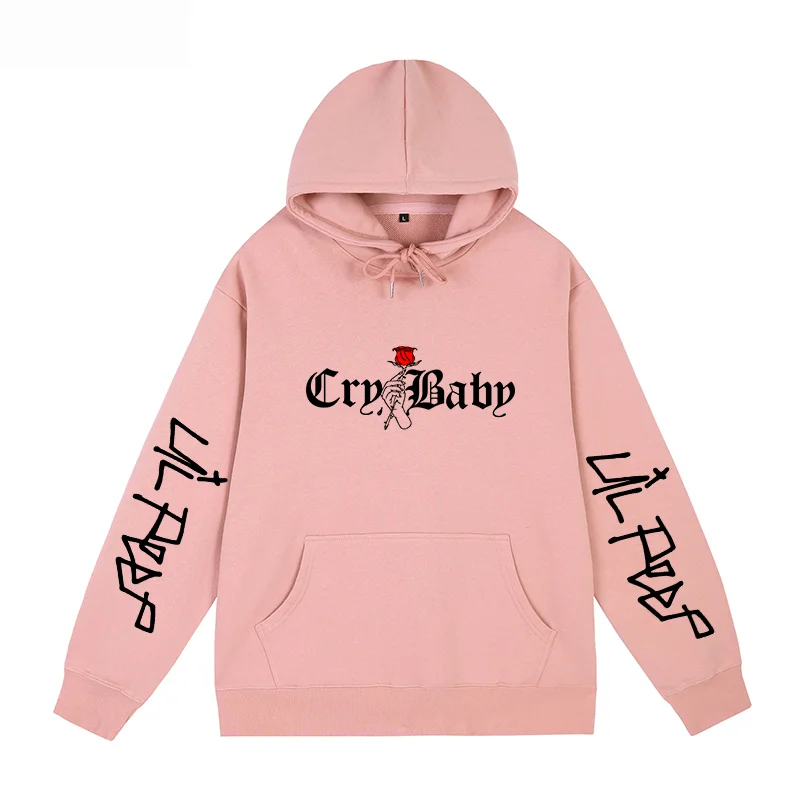 Lil Peep Rose Cry Baby Hip Hop Rapper Vintage Hoodies Sweatshirts Fashion Pullover Streetwear men women unisex Cotton