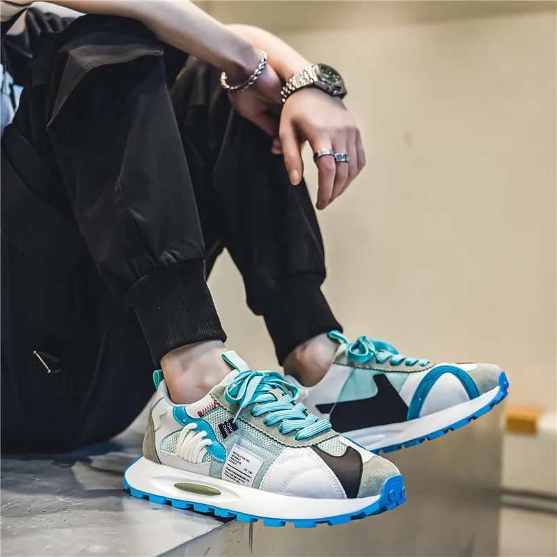 Trendy Streetwear Casual Sneakers Men Designer Platform Trainers Breathable Jogging Sports Shoes Men Chunky Running Sneakers