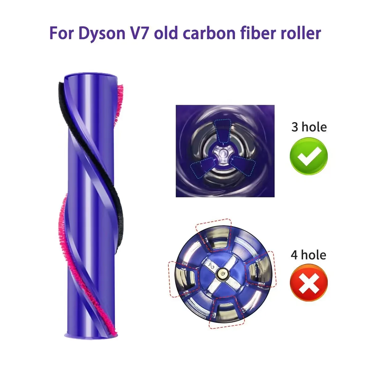 Brush Roll Compatible For DYSON V8 V10 V6 V7 V11 Cordless Brushroll Cleaner Head Brush Bar Roller 966821-01 Part