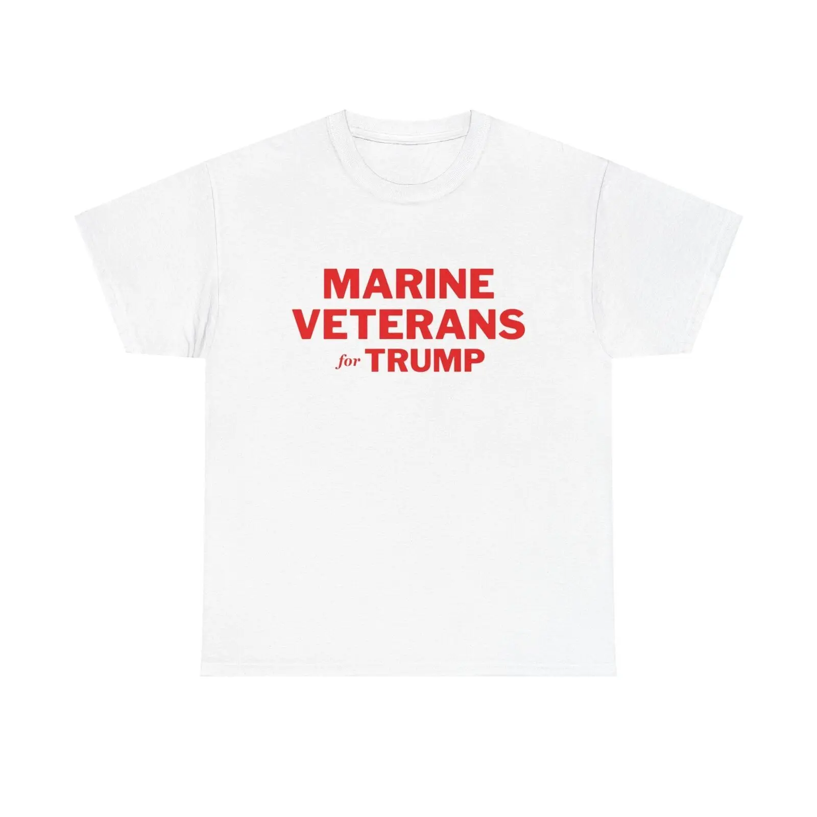 Marine Veterans For Trump T-Shirt - maga usa america day patriot service freedom