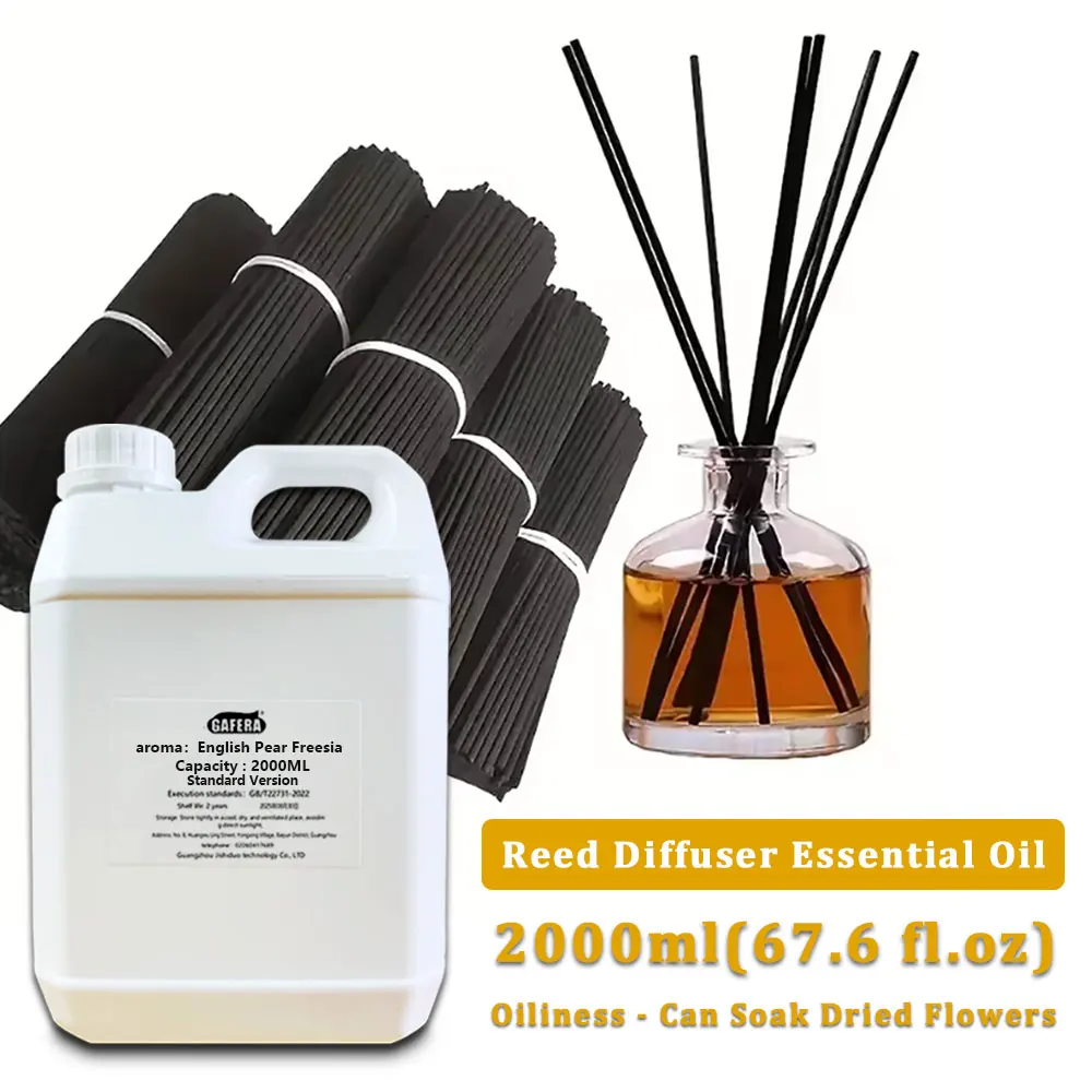 GAFERA 2000ml (67.6 fl.oz) English Pear Freesia Oily Essential Oil - For Reed Diffuser & Fireless Aroma Diffuser & Vine Diffuser
