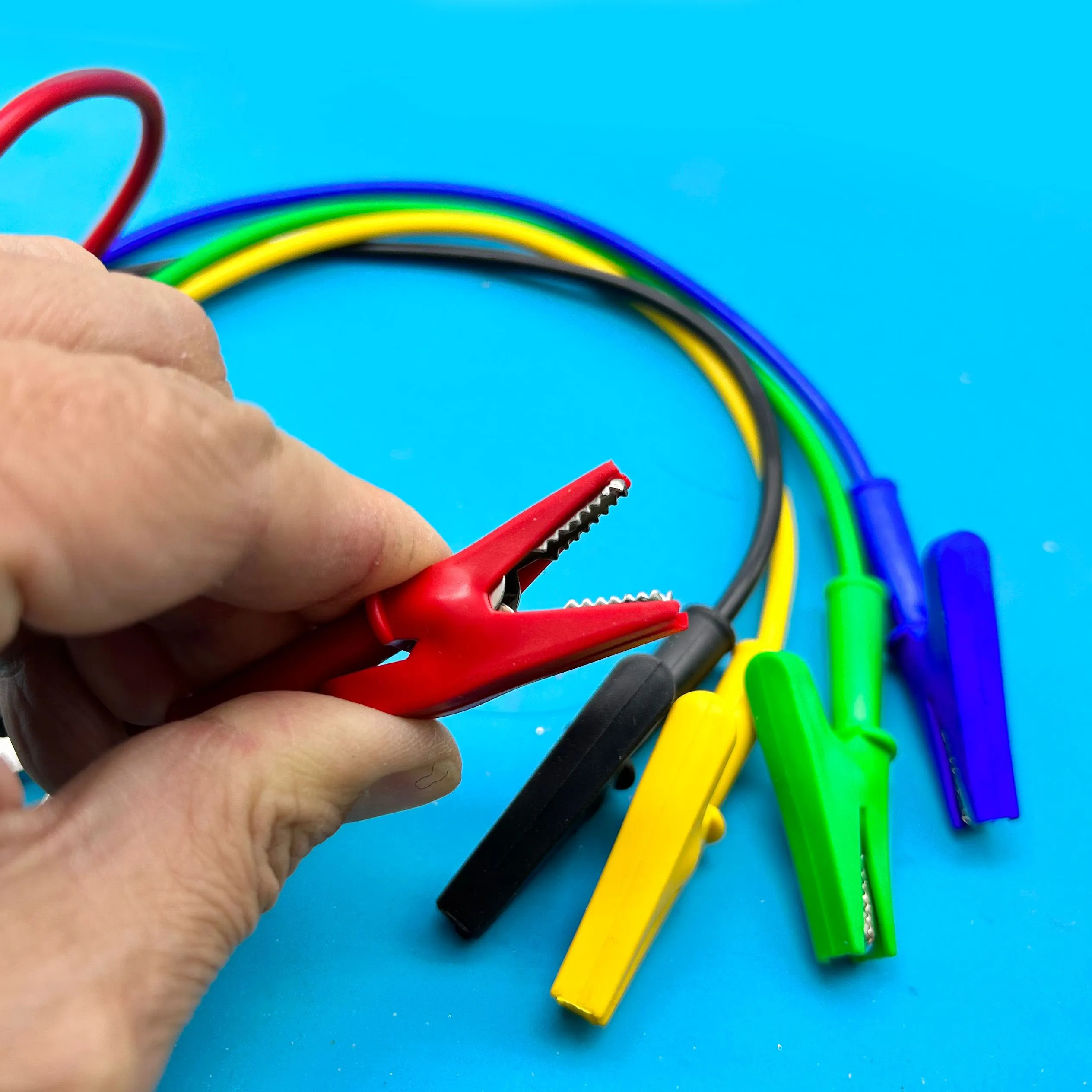 14AWG 30/50/100/150/200cm Crocodile Clip to M8 O-terminal Power Extension Cord For Battery Clamp Cable Household Batteries