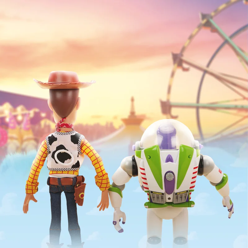 Disney oficial toy story buzz lightyear, rex, alienígenas bonecos de pelúcia e bonecos de ação presente de natal