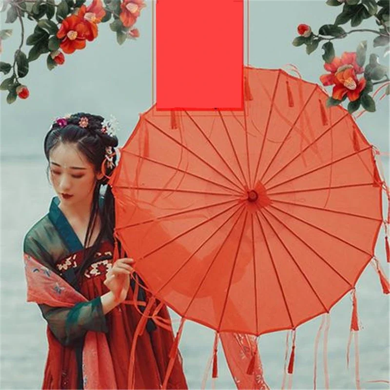 Tassel Umbrella Performance  Ancient Hanfu Photography Props Dance Craft Umbrella Decoration for Women Paraguas  Umbrella Clear