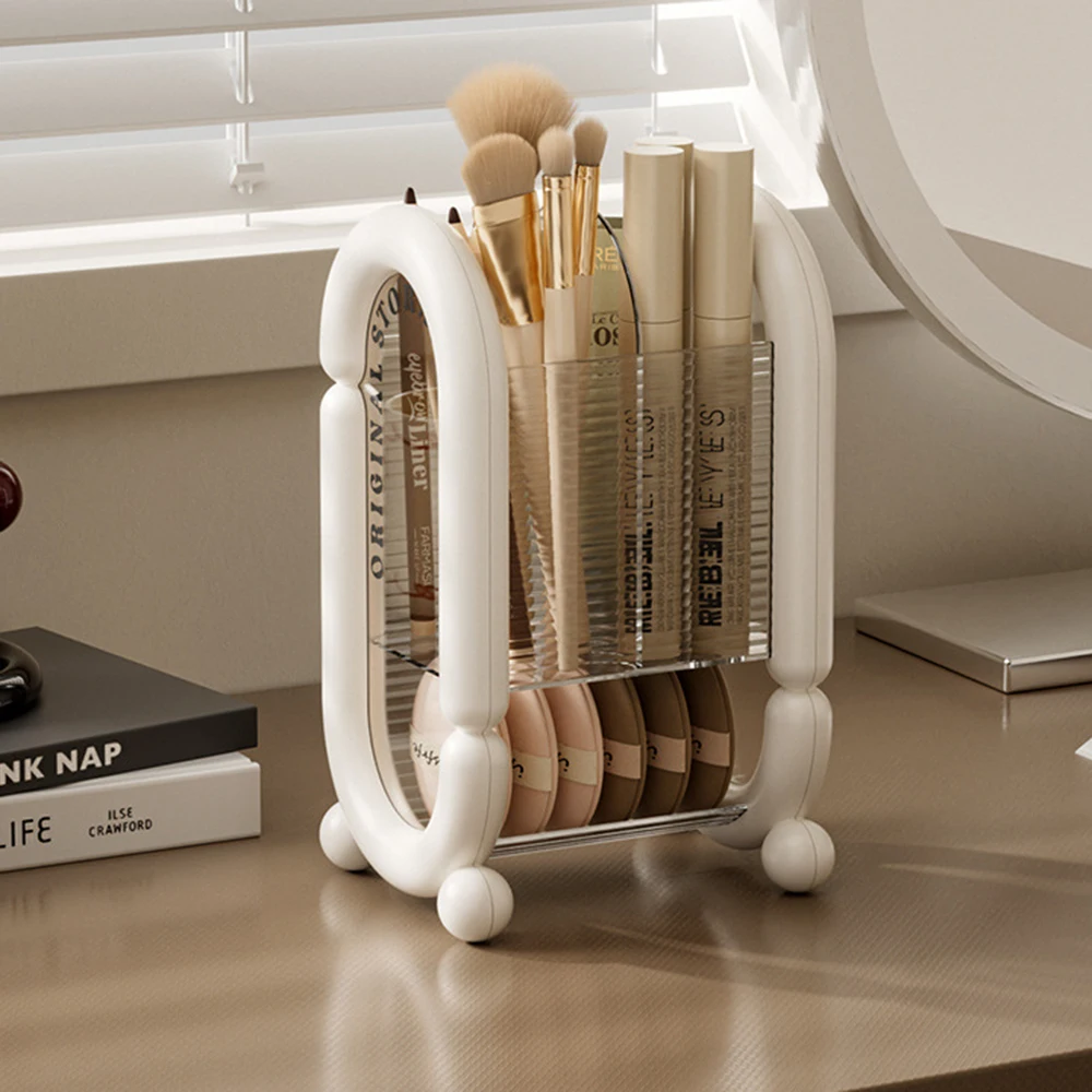 1 Makeup Brush Storage Container, Desktop, Dresser, Eyebrow Pencil, Brush Storage Rack, Minimalist, Ins Wind Storage Bucket
