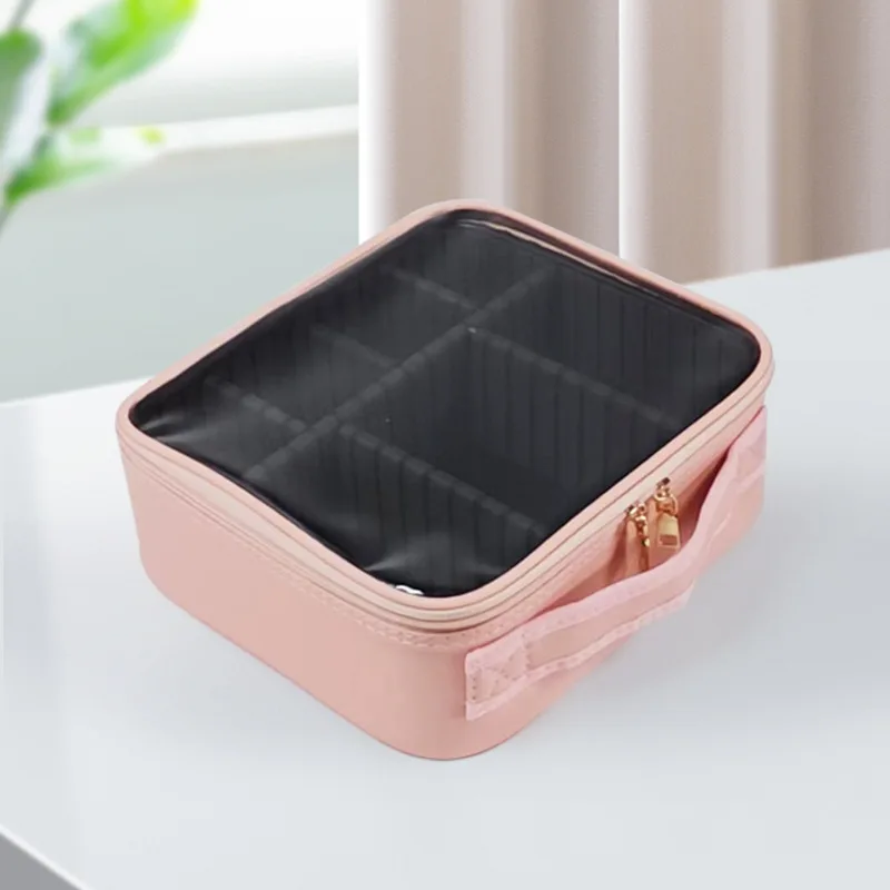 Trendy transparent cosmetic bag, large capacity, waterproof, for storing skincare products, travel-friendly,