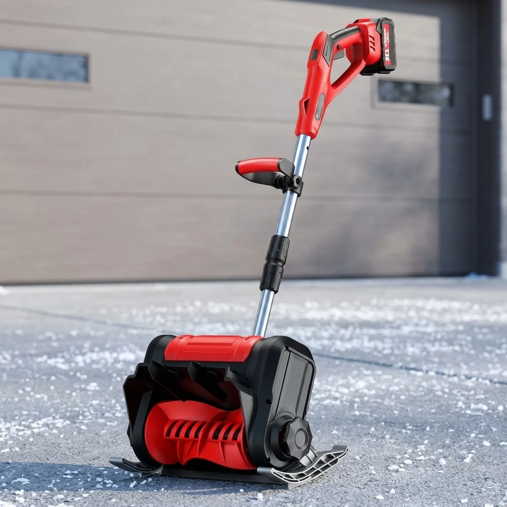 21V Foldable Cordless Self-Propelled Snow Sweeper 24 Inch Clearing Width Brushless Motor Snow Blower