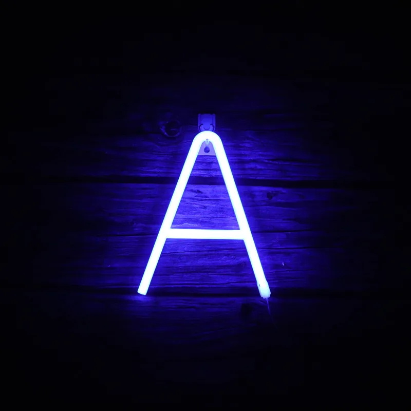 Romantic Letter LED Light, Decorative Neon Sign, Advertising Logo Party, Wedding Home Decor, A-Z 0-9 Blue Letter Night Lights