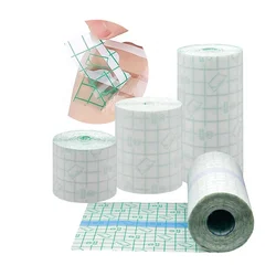 Medical PU Film Roll Wound Care Dressing Adhesive Bandage Transparent Waterproof Wound Dressing Polyurethane Fixation Tape Roll