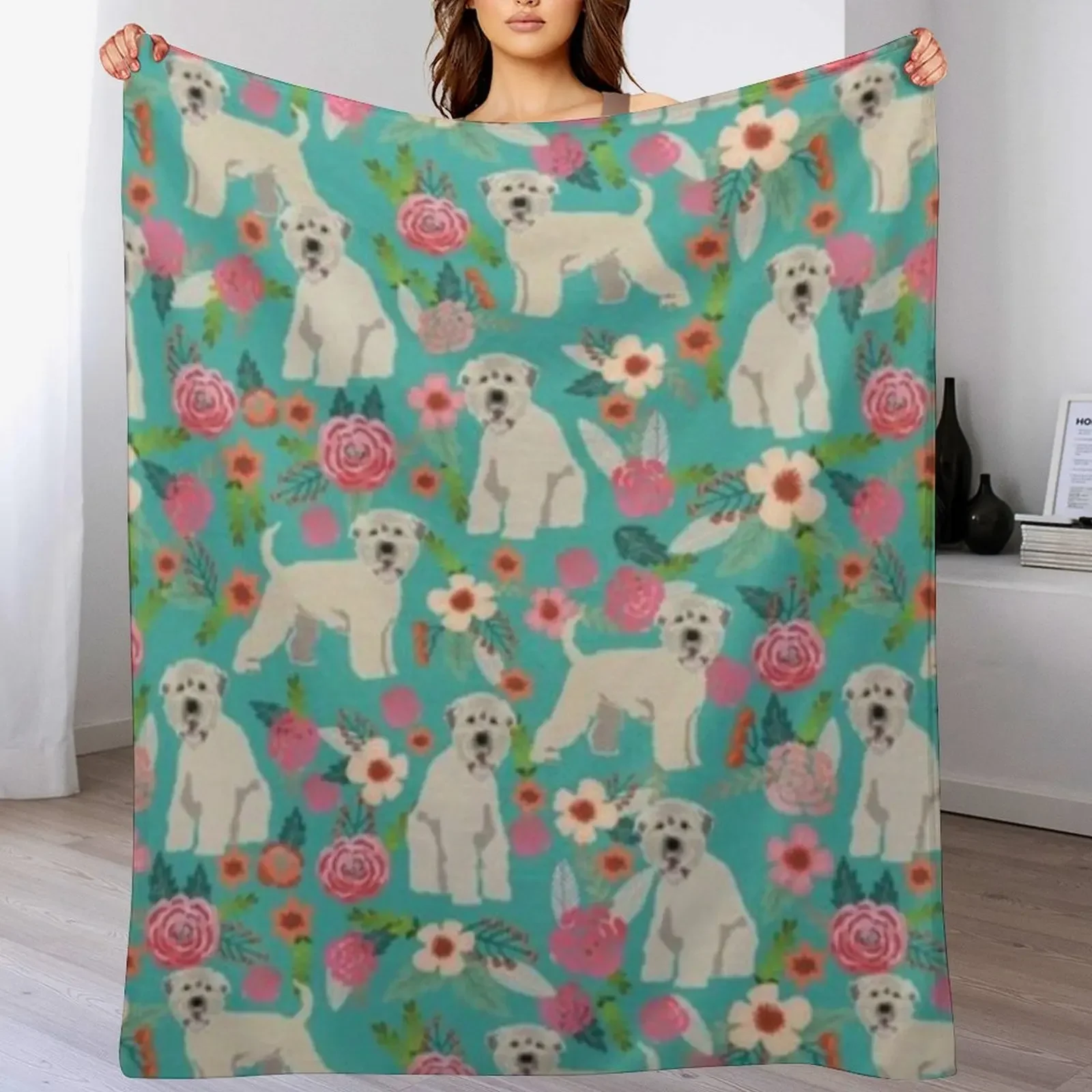 SOFT COATED SWEATHEN Throw Blanket Warm Flannel Blanket for Couch Chair Bedroom