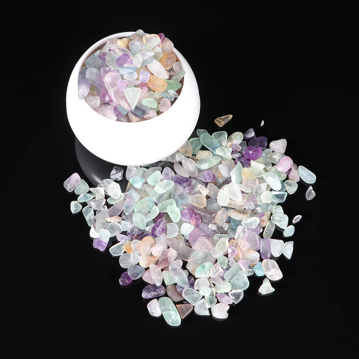

500G Natural Degaussing Crystal Rubble Colorful Fluorite Stone For Fish Tank Pebbles Landscaping Garden Decor Glow Rocks Potted